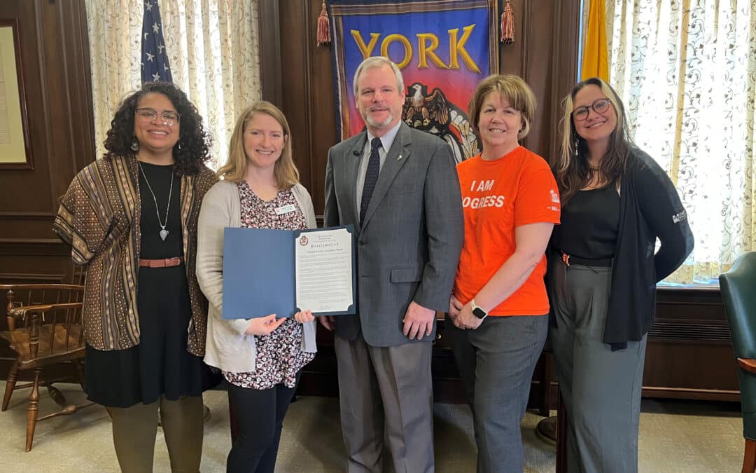 York City Mayor presents proclamation for Poverty Awareness Month